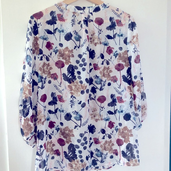 50% off in bundle - Denver Hayes Sheer Floral Blouse - Picture 3 of 8